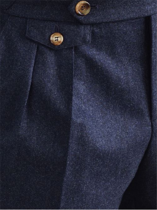 Navy blue box-pleat pants Brunello Cucinelli | M038PM5030C532